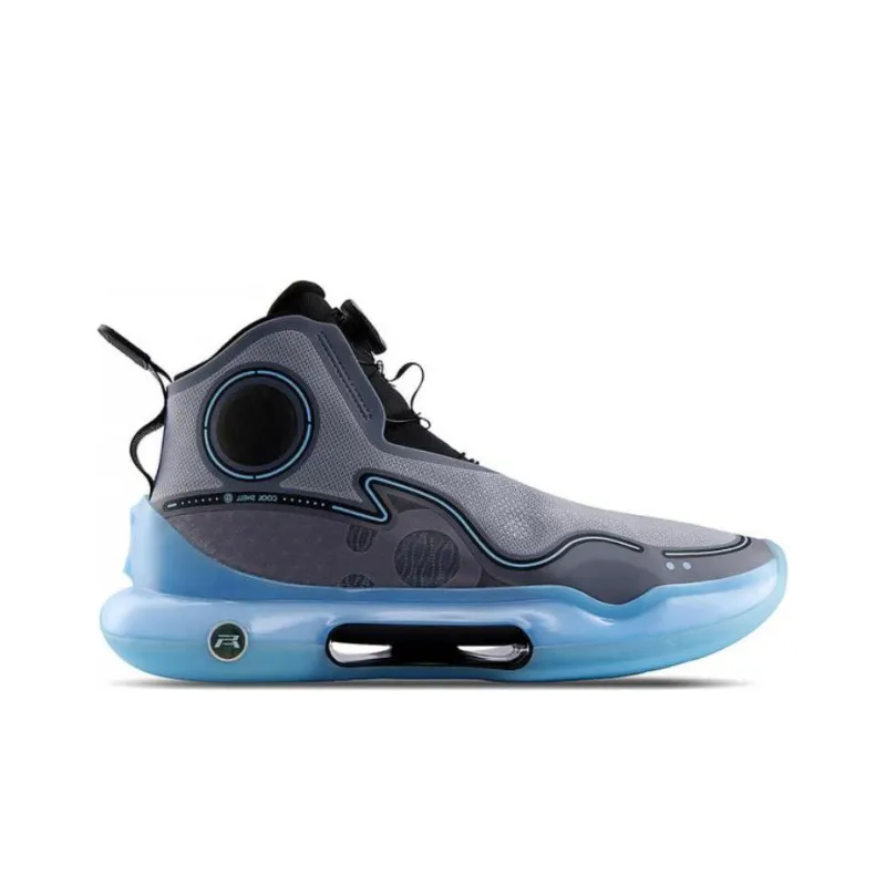 LiNing YuShuai Evolution Slip Resistant, Abrasion Resistant, Breathable High Top Basketball Shoes Men's Gray Blue-1