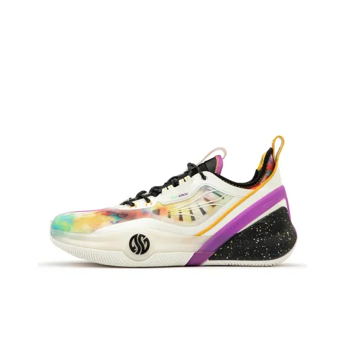 361° AG3 Pro Low Cushioning Anti Slip And Wear Resistant Low Top Performance Basketball Shoes Men's White Yellow