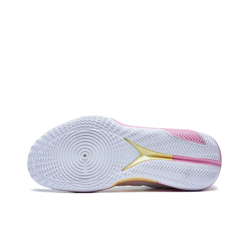 LiNing Speed 9 Premium PRM Summer, Honey Peach Anti Slip Wear Resistant Low Top Basketball Shoes Men's Pink White-3