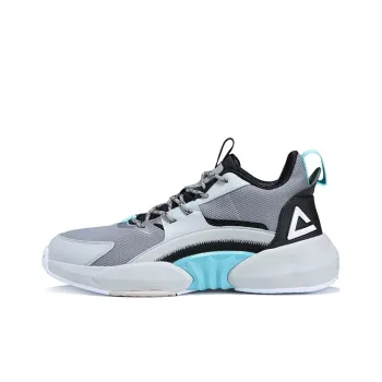 PEAK P MOTIVE Technology Slip Resistant, Abrasion Resistant, Lightweight Low Top Basketball Shoes Black Gray