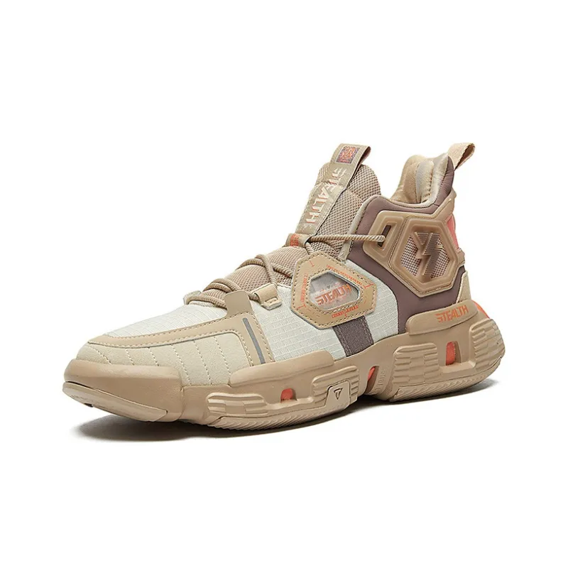Qq Speed x 361° Cushioning Anti-Slip And Wear-Resistant Coverage Support Mid-Top Basketball Shoes Men's Wheat Brown-2