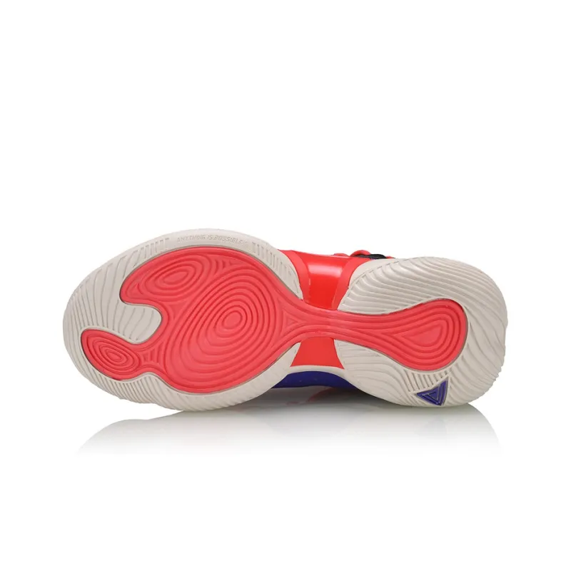 LiNing Power 6 V2 Cushioning Support Coverage Mid Top Basketball Shoes Men's Red Black Purple-4