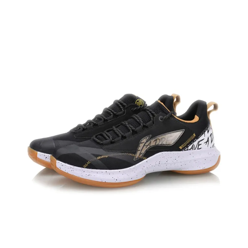 LiNing Speed 6 V2 Cushioning, Slip Resistant, Lightweight Low Top Basketball Shoes Men's Black White-2