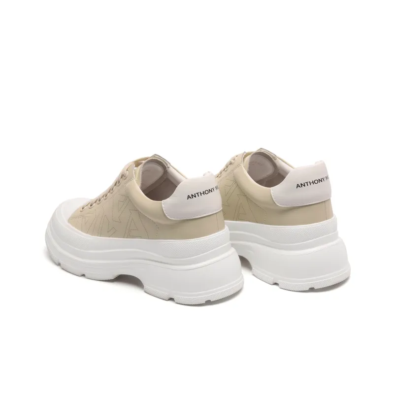 Anthony Miles Water Dye Low Top Sports Casual Shoes Women's Light Yellow White-3