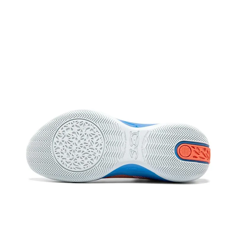 LiNing Shadow 3 Way Of Wade Cushioned Abrasion Resistant Slip Resistant Low Top Basketball Shoes Men's Orange Blue-3