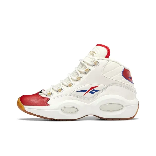 Reebok Question Mid White Red Blue