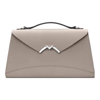 Moynat Carat Calfskin One Shoulder Crossbody Clutches Women's Gray