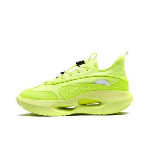 361° HOURGLASS Time Woven Non slip Lightweight Low Top Basketball Shoes Fluorescent Yellow
