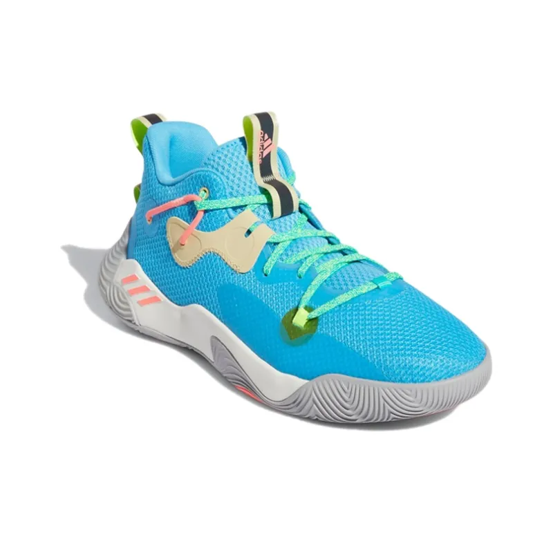 Adidas Harden Stepback 3 Anti-Slip And Wear-Resistant Coverage Support Mid-Top Basketball Shoes Men's Blue-2