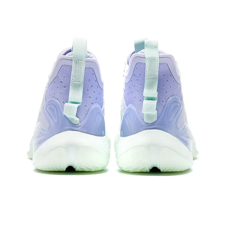 XTEP Light Feather 3rd Basketball Shoes Men Low Top Taro Paste Purple/Foam Green-3