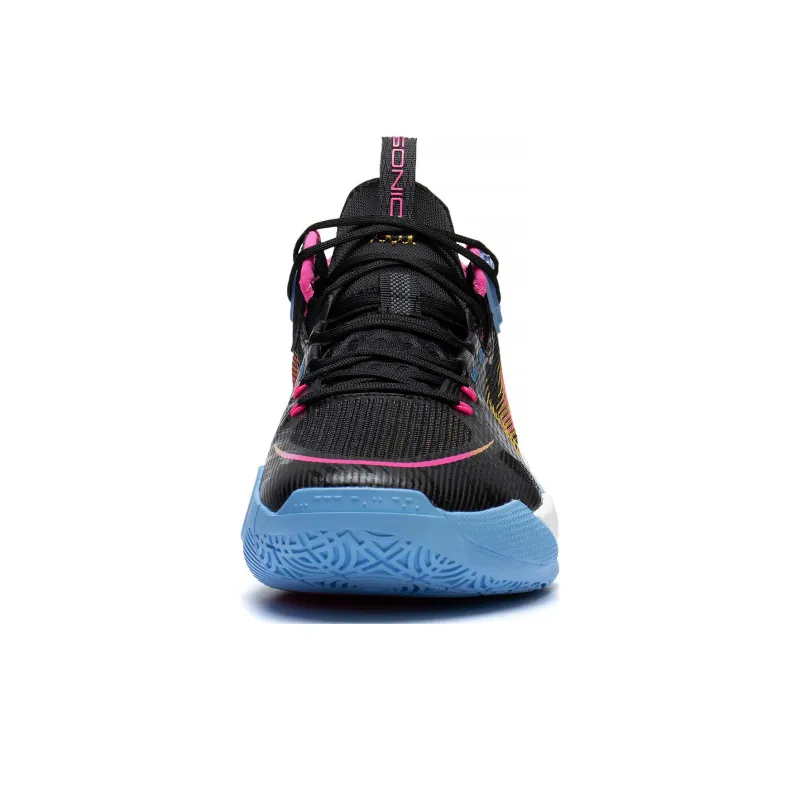 LiNing SONIC 10 Ultra Durable Breathable Mid Top Basketball Shoes Men's Black Blue Brown-4