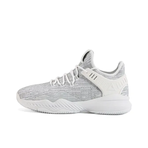 PEAK Basketball Shoes Men Low-Top Light Gray/Large White