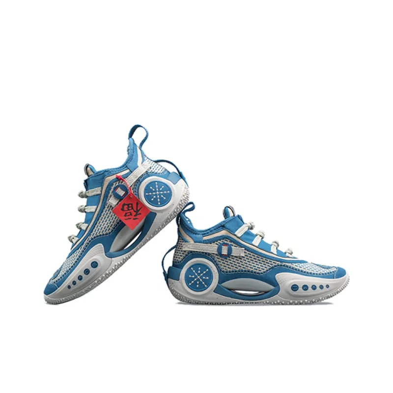 LiNing Way Of Wade 9 CNY Cultivation Durable Breathable Low-Top Basketball Shoes Blue-6