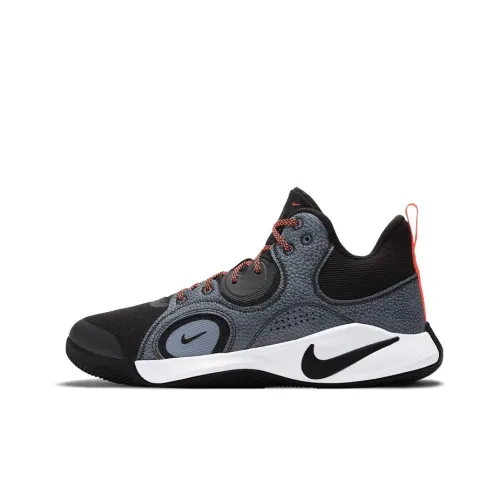 Nike Fly By Mid 2 Basketball Shoes Unisex Low-Top Gray/Black/Orange