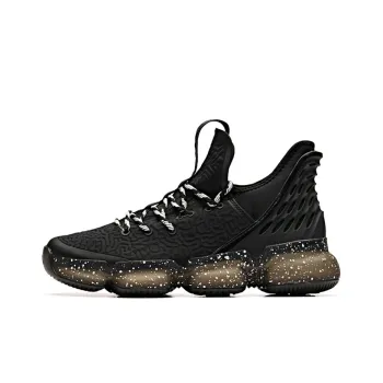 Anta GRAND AIR 2 Anti Slip Wear Resistant Low Top Basketball Shoes Black White