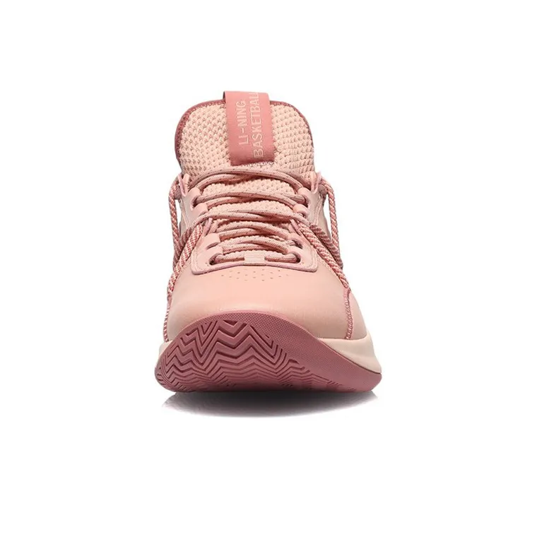 LiNing Speed Team Anti Slip Wear Resistant Low Top Basketball Shoes Men's Dusty Pink-4