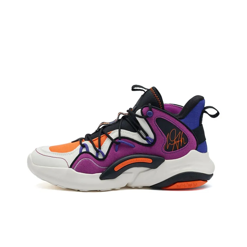 361° Shock Absorbers With Slip Resistant And Abrasion Resistant Properties Mid Top Basketball Shoes Men's-0
