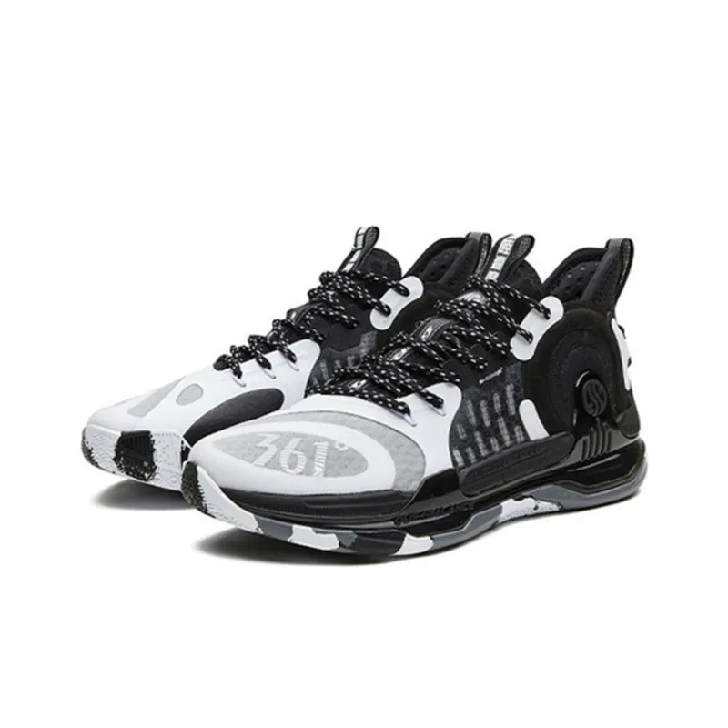 361° AG 1 Basketball Shoes Men Mid Top White/Black-1
