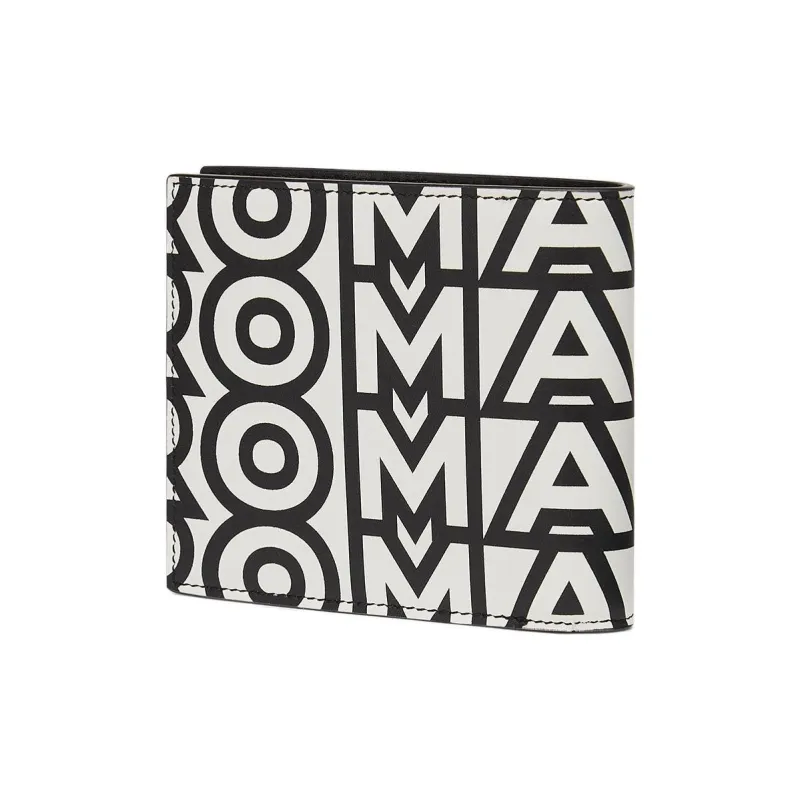 FENDI Leather Wallet Regular Unisex Black/White-1