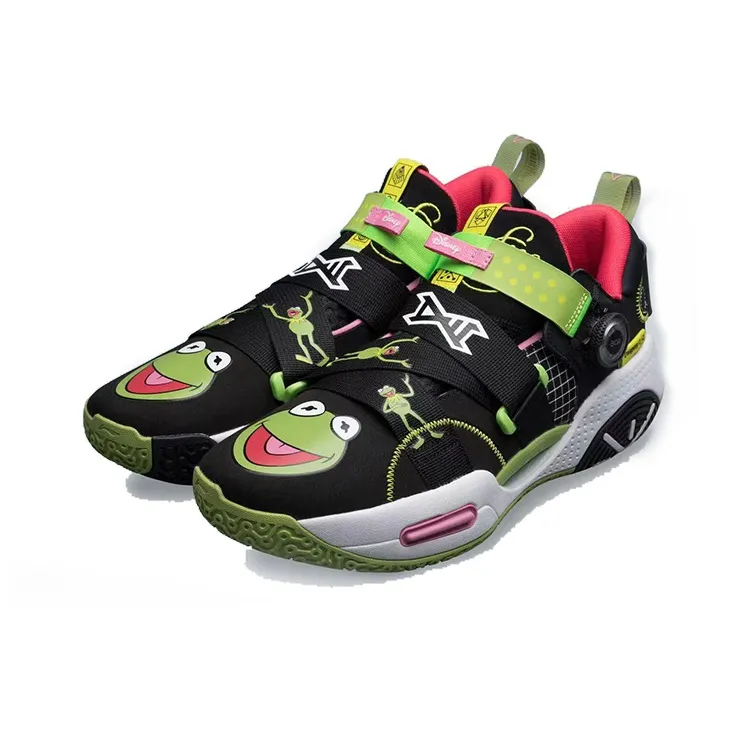 The Muppets x LiNing All City 9 V2 Wear Resistant Slip Resistant Performance Basketball Shoes Men's Beige-2
