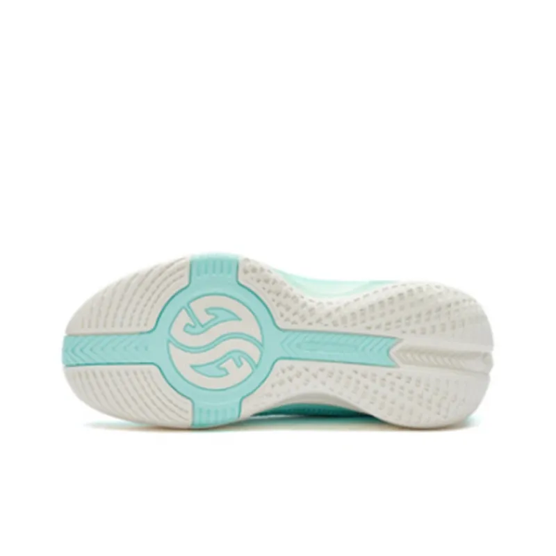 361° Zen 3 Basketball Shoes Women's Mid Top Feather White/Wave Green-4