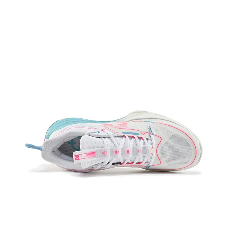 RIGORER Stopgo 2.0 Mid Top Performance Basketball Shoes Men's White Peach Pink-3
