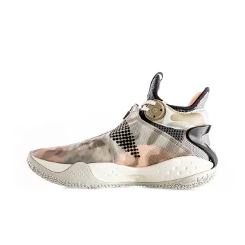 LiNing SONIC 9 Boom Anti Slip And Wear Resistant Lightweight Mid Top Basketball Shoes Tan