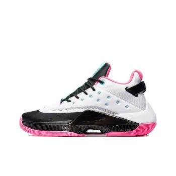 XTEP Levitation 4 Shock Absorbers With Slip Resistant Features Mid Top Basketball Shoes Men's White Black