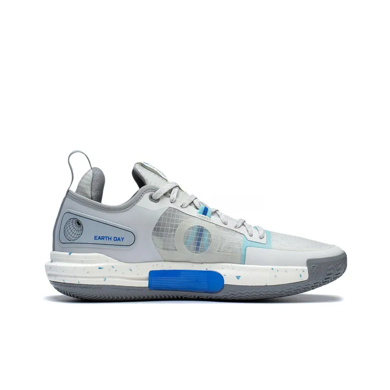 LiNing Speed 9 Premium PRM Anti Slip Wear Resistant Low Top Basketball Shoes Men's Gray Blue-1
