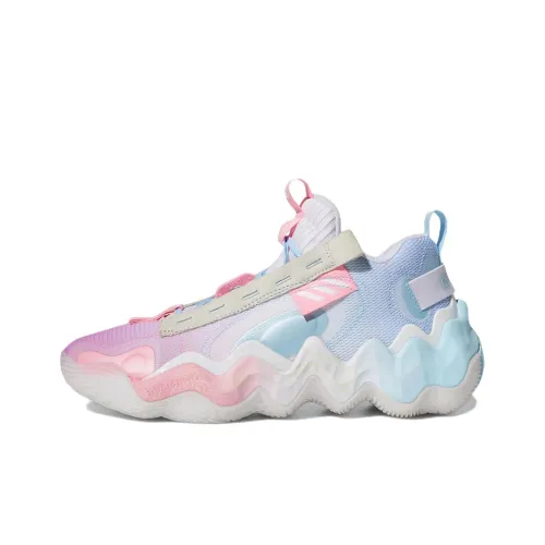 Adidas Exhibit B Basketball Shoes Unisex Low-Top Pink/Blue