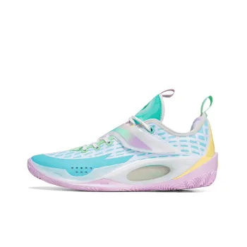 LiNing Wade 808 2 Anti Slip Wear Resistant Low Top Basketball Shoes Men's White Blue