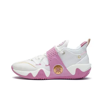 LiNing Coldblood Cushioning Anti Slip And Wear Resistant Coverage Support Low Top Basketball Shoes Men's Dark Rosy Red