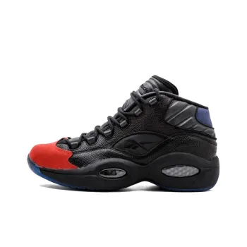 Reebok Question Packer Cushioning Anti Slip And Wear Resistant Mid Top Performance Basketball Shoes Men's Black