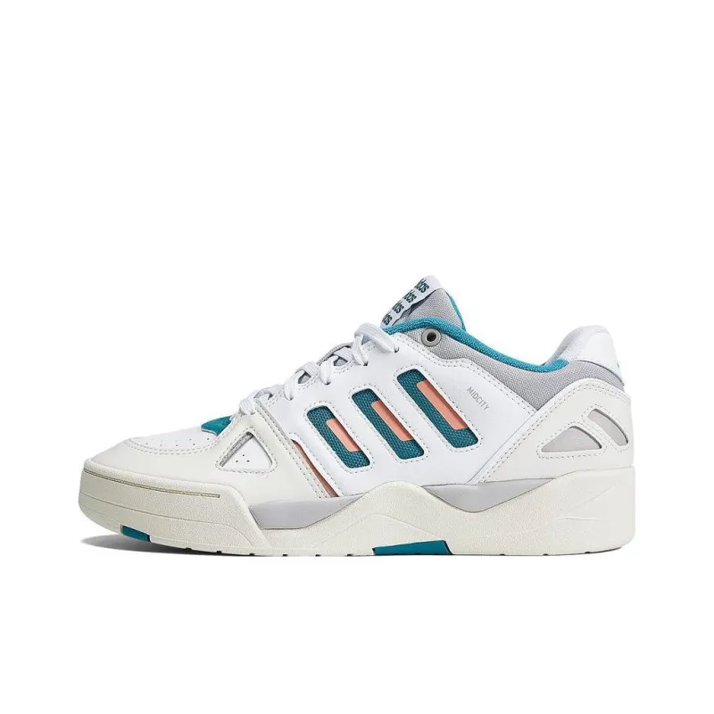 Adidas Midcity Low Basketball Shoes 'White Grey Aqua'-0