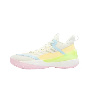 361° AG Glitter AG Sparkling Cushioning Anti Slip And Wear Resistant Low Top Basketball Shoes Men's White Pink Yellow