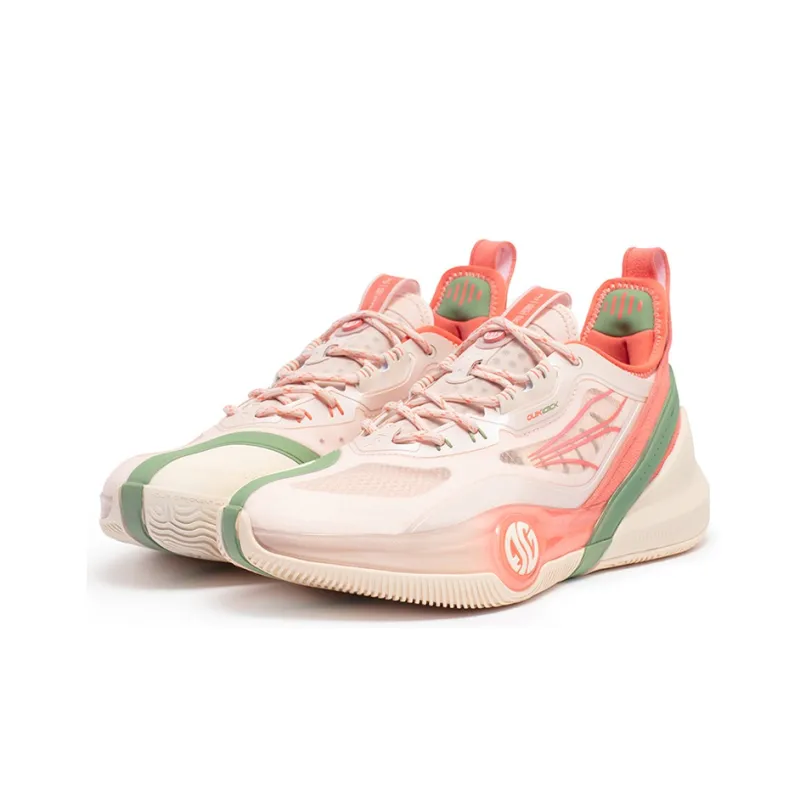 361° AG3 Pro Basketball Shoes Men Low Top Pink/Green-2