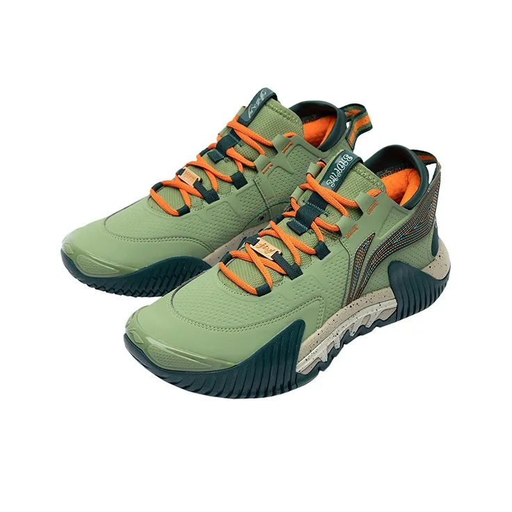 LINING Badfive 2 Low Basketball Shoes Men Low Top Mugwort Green/Pine Jasper-2