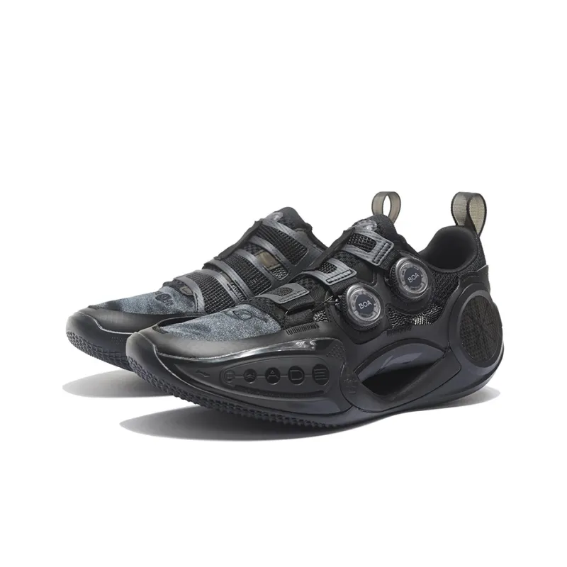 LiNing WOW 9 Low Cushioning Anti Slip Wear Resistant Breathable Supportive Rebound Low Top Basketball Shoes Black-2