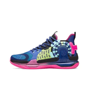 361° AG 1 SE Cushioning Anti Slip And Wear Resistant Coverage Support Mid Top Basketball Shoes Men's Blue Pink