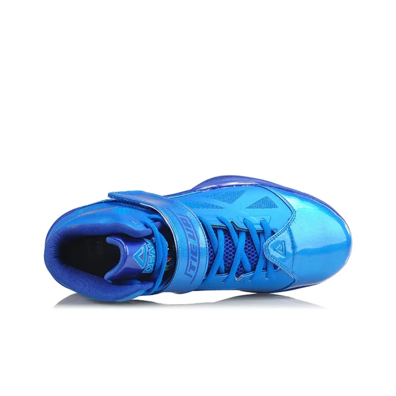 PEAK Speedy Eagle I Basketball Shoes Men Mid Top Shimmering Blue/Colorful Blue-2