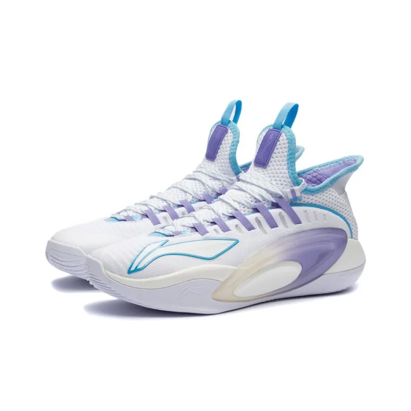 LiNing Phantom Cushioning Anti Slip And Wear Resistant Coverage Support Low Top Basketball Shoes Standard White-2