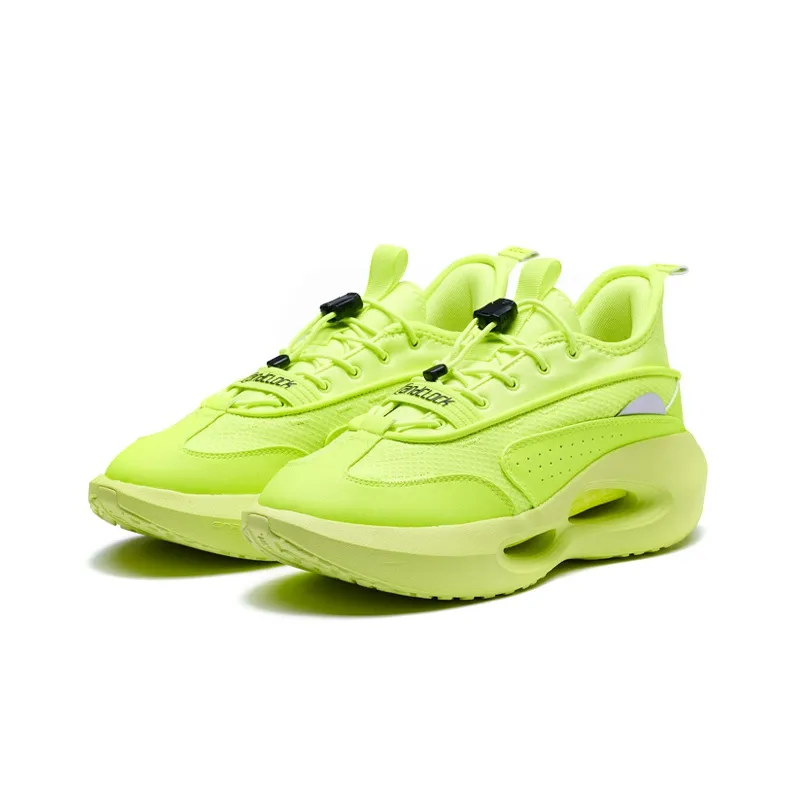 361° HOURGLASS Time Woven Non slip Lightweight Low Top Basketball Shoes Men's Fluorescent Yellow-2