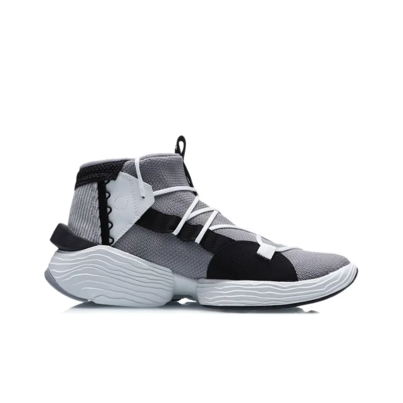 LINING Essence Basketball Shoes Men Low Top Gray Black-1