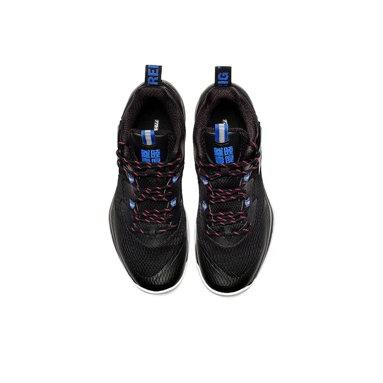 361° QU!KFOAM Abrasion Resistant Breathable Mid Top Basketball Shoes Men's Black-2