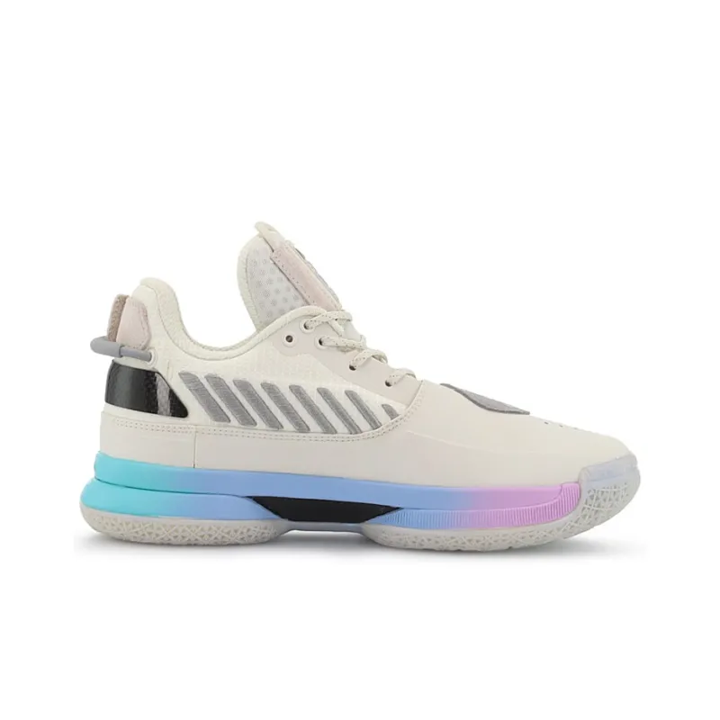 LiNing WOW 7 Slip Resistant, Abrasion Resistant, Lightweight Mid Top Basketball Shoes Men's White-1