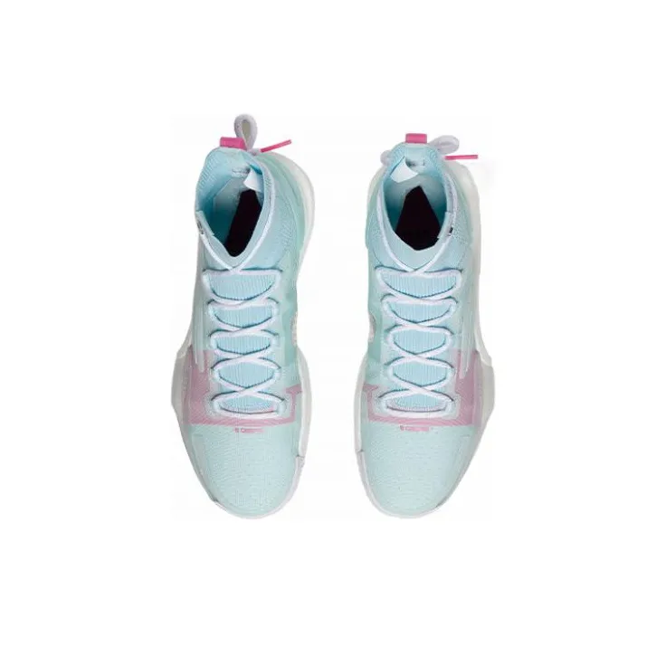 LiNing Speed 9 Ultra Ultra Cushioning Anti Slip And Wear Resistant High Top Basketball Shoes Men's Light Blue-3