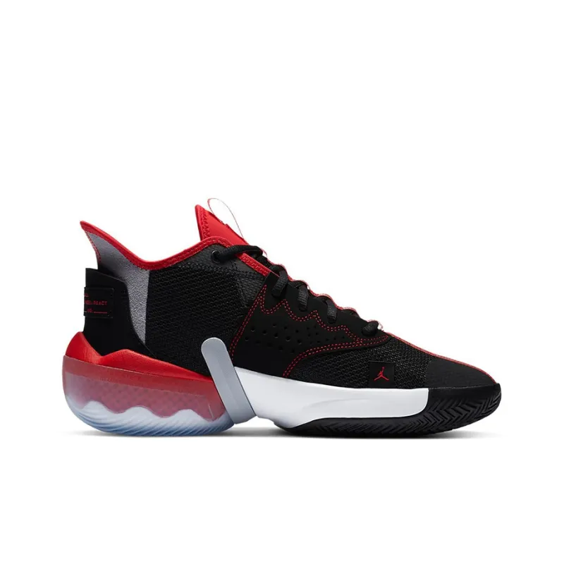 Jordan React Elevation Basketball Shoes Men Mid Top Black/White/Red-1