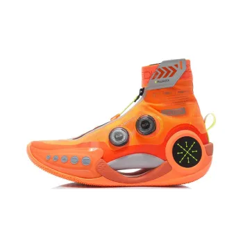 LiNing WOW 9 Infinity Infinity Breathable And Wear resistant High Top Performance Basketball Shoes Men's Orange