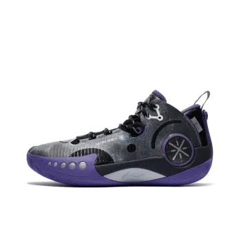 LiNing Shadow 3 Cushioning Anti Slip And Wear Resistant Low Top Performance Basketball Shoes Men's Black Purple