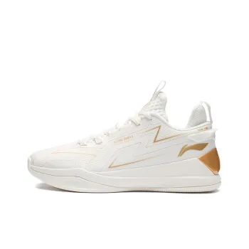 LiNing Flash 2.0 Cushioning Anti Slip Wear Resistant Coverage Support Rebound Low Top Basketball Shoes Men's Mist White